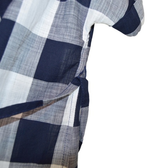 NWT Ingrid & Isabel Navy Gingham Cool Cotton Dolman Shirt, Size Large Maternity - Picture 7 of 9